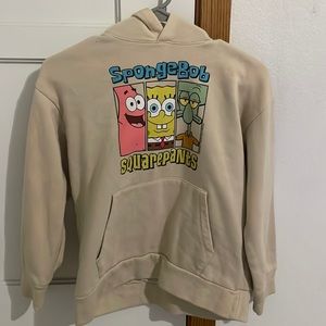 Cream colored SpongeBob SquarePants sweatshirt, very comfy